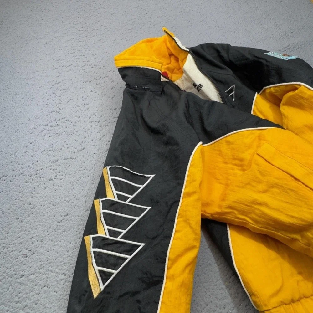 Vintage Pittsburgh Penguins Pullover Jacket Boys Large Black NHL Pro Player 90s